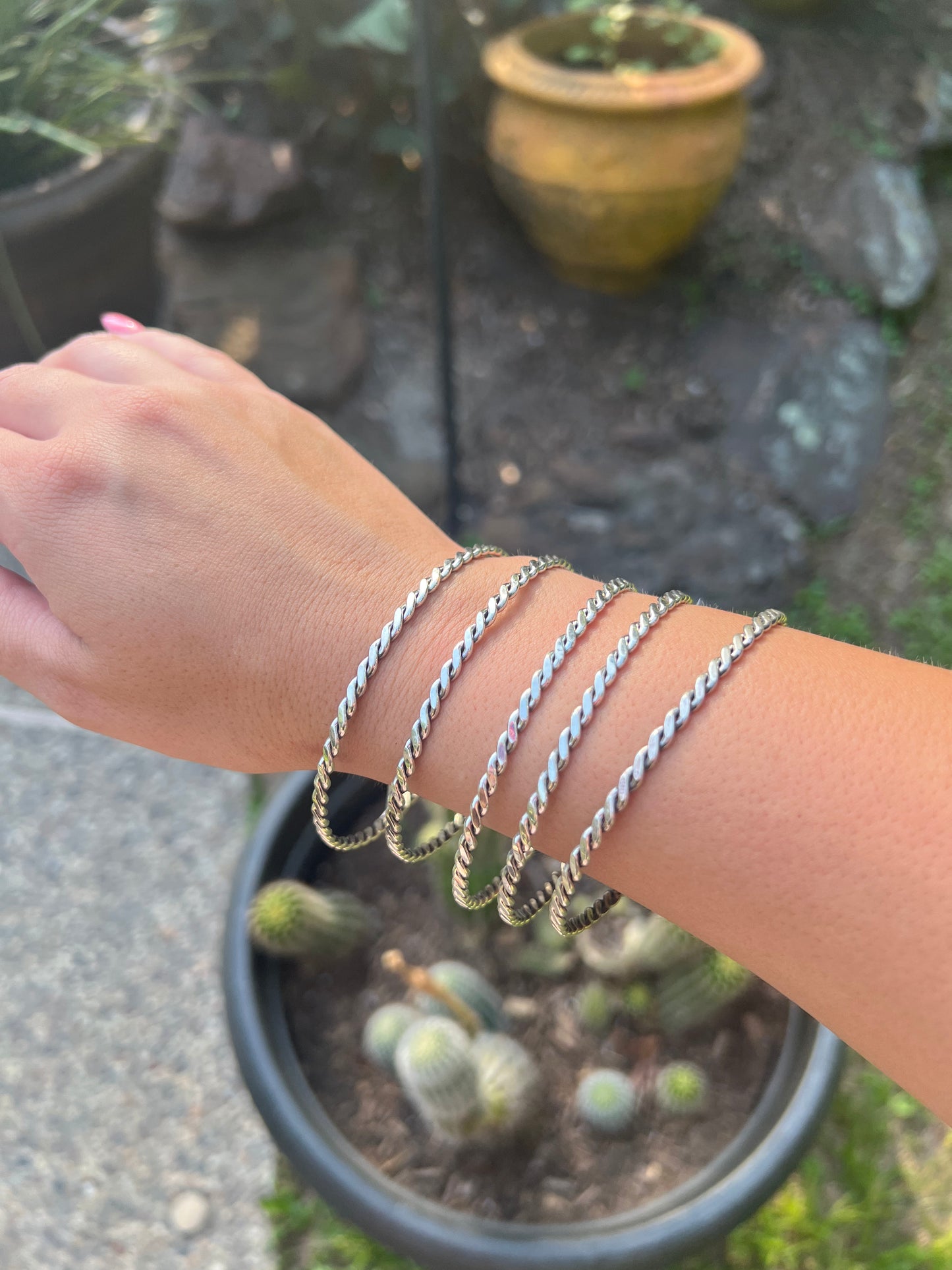 Sterling silver bangles