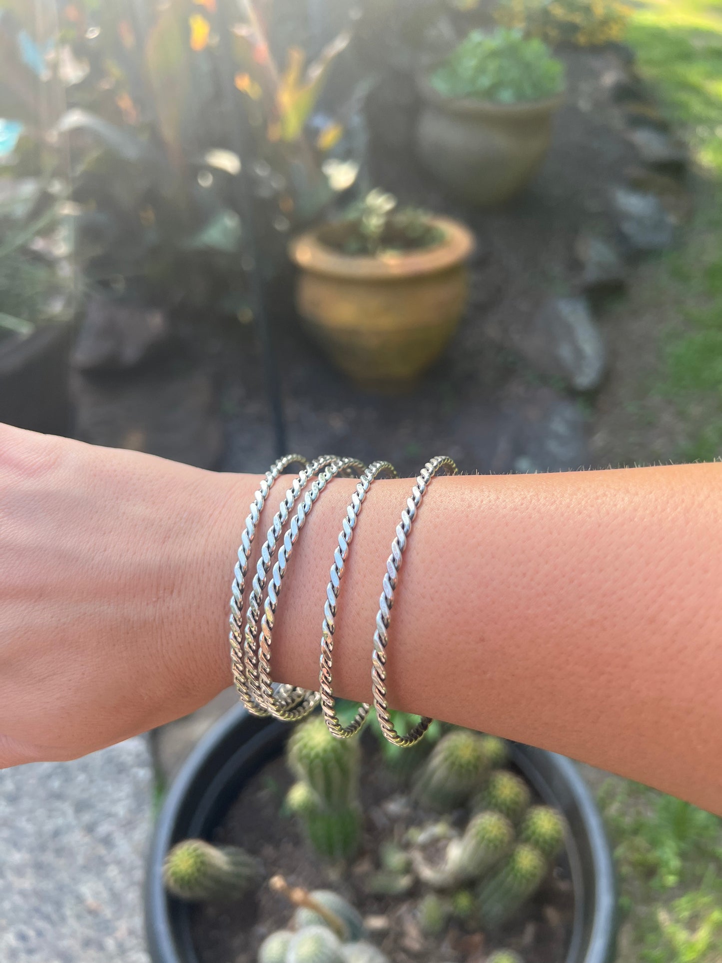 Sterling silver bangles