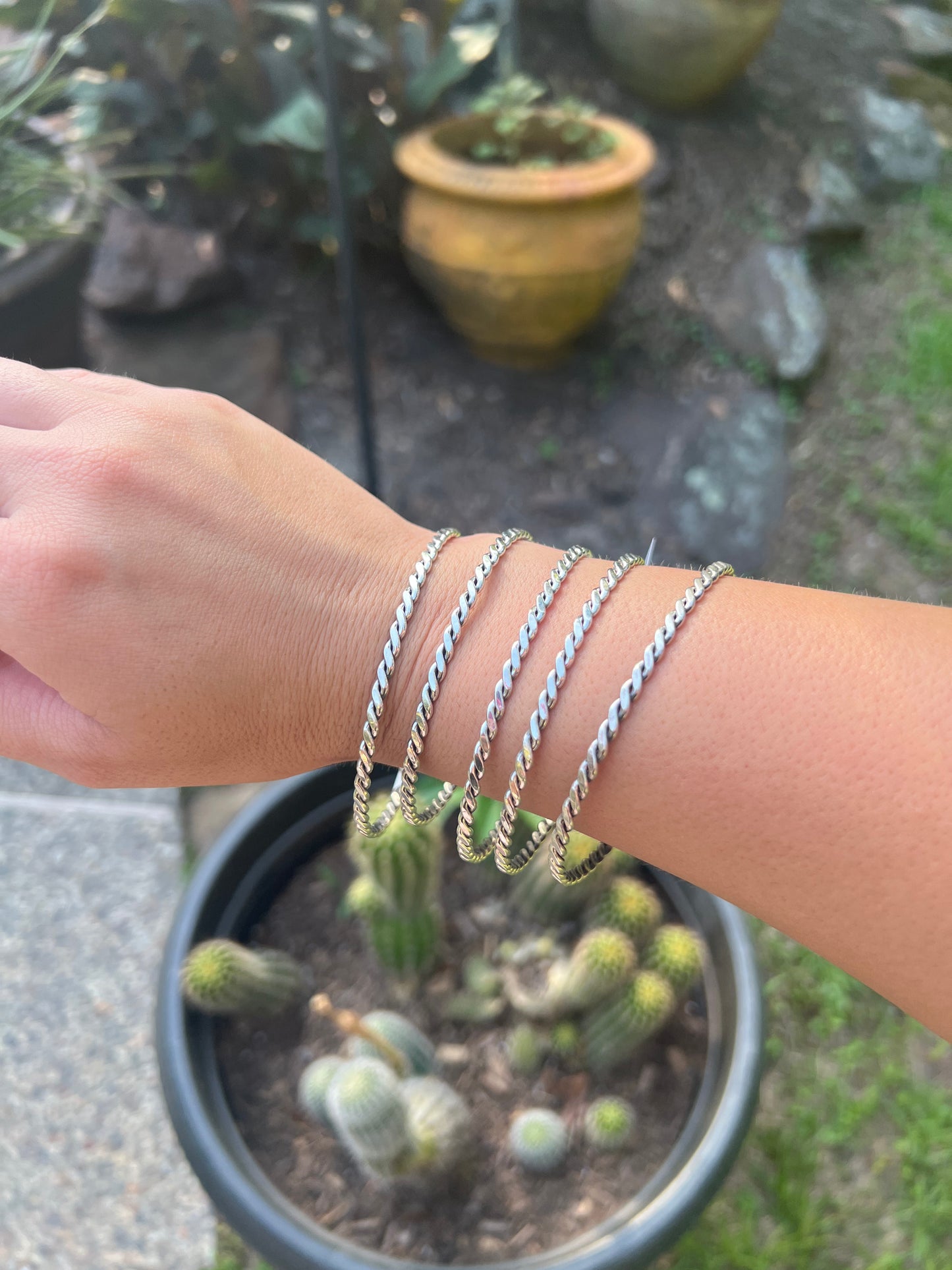 Sterling silver bangles