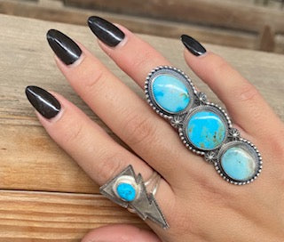 Kingman 3 stone ring Size 7