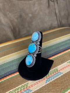 Kingman 3 stone ring Size 7