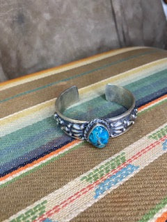 Sterling Silver and Kingman Cuff
